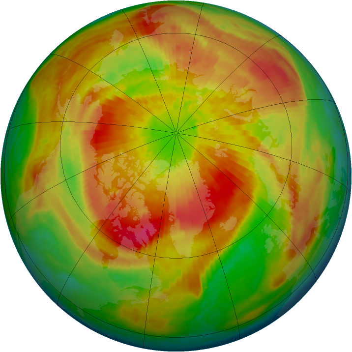 Arctic ozone map for 26 March 2004